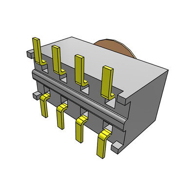 8 Position Receptacle Connector Surface Mount - 2