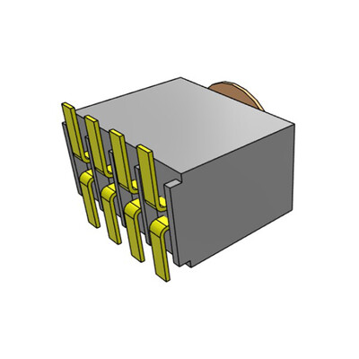 8 Position Receptacle Connector Surface Mount - 2