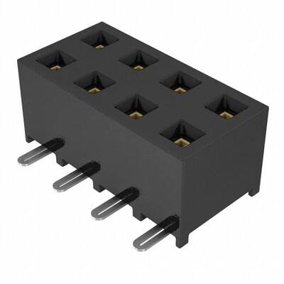 8 Position Receptacle Connector Surface Mount - 2