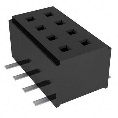 8 Position Receptacle Connector Surface Mount - 2