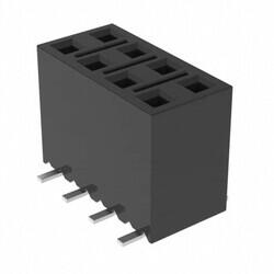 8 Position Receptacle, Pass Through Connector Surface Mount - 2