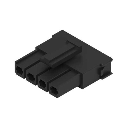 8 Position Rectangular Housing Connector Receptacle Black 0.224