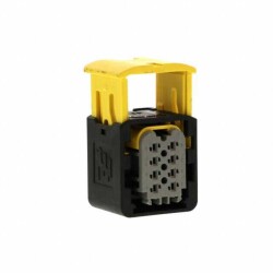 8 Position Rectangular Housing Connector Receptacle Gray 0.157