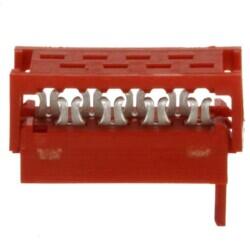 8 Position Rectangular Plug Connector IDC Tin 28 AWG - TE Connectivity AMP Connectors