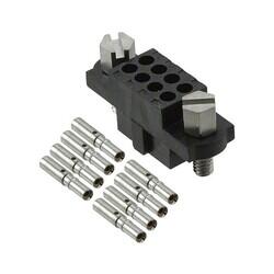 8 Position Rectangular Receptacle Connector Crimp Gold 22 AWG - Harwin Inc.