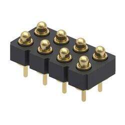 8 Position Spring Piston Connector Through Hole - Mill-Max Manufacturing Corp.