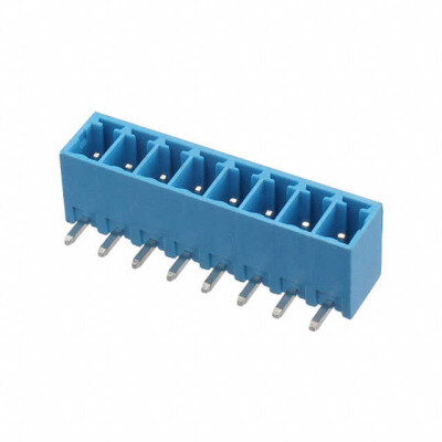 8 Position Terminal Block Header, Male Pins, Shrouded (4 Side) 0.150