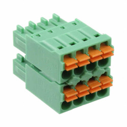 8 Position Terminal Block Plug, Female Sockets 0.138