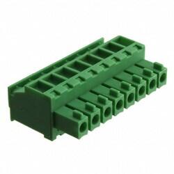 8 Position Terminal Block Plug, Female Sockets 0.150