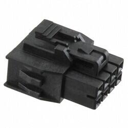8 Rectangular Connectors - Housings Receptacle Black 0.098