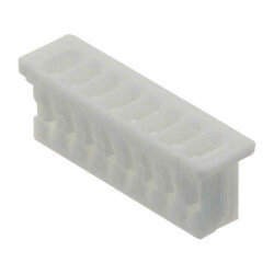 8 Rectangular Connectors - Housings Receptacle Natural 0.049