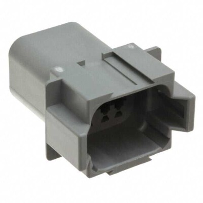 8 Rectangular Connectors - Housings Receptacle Gray - 1