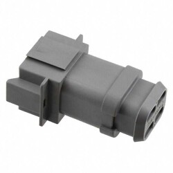 8 Rectangular Connectors - Housings Receptacle Gray - 1
