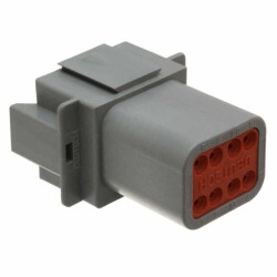 8 Rectangular Connectors - Housings Receptacle Gray - TE Connectivity Deutsch Connectors (1)