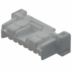 8 Rectangular Connectors - Housings Plug White 0.079
