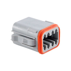 8 Rectangular Connectors - Housings Plug Gray - Amphenol Sine Systems Corp