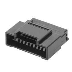 8 Rectangular Connectors - Housings Plug Black 0.049