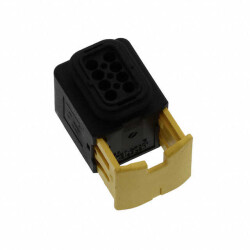 8 Rectangular Connectors - Housings Receptacle Black 0.157