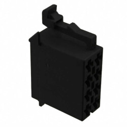 8 Rectangular Connectors - Housings Receptacle Black 0.236