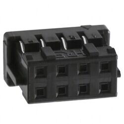 8 Rectangular Connectors - Housings Receptacle Black 0.079