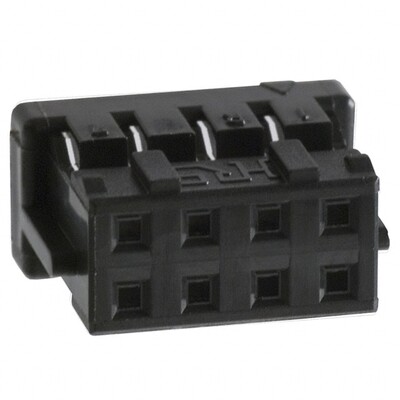 8 Rectangular Connectors - Housings Receptacle Black 0.079