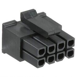 8 Rectangular Connectors - Housings Receptacle Black 0.118