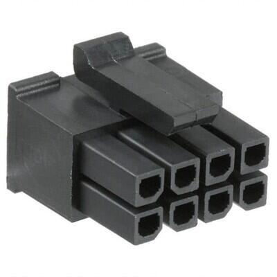 8 Rectangular Connectors - Housings Receptacle Black 0.118
