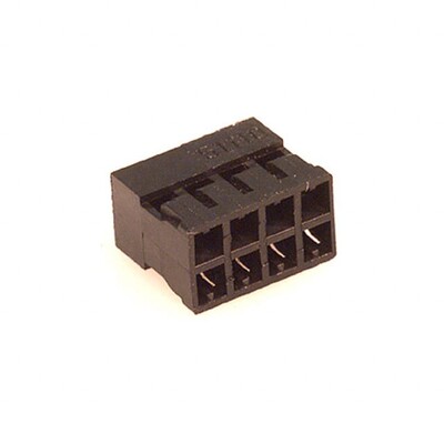 8 Rectangular Connectors - Housings Receptacle Black 0.079