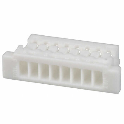 8 Rectangular Connectors - Housings Receptacle Natural 0.039