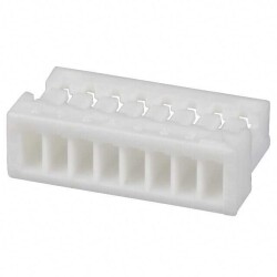 8 Rectangular Connectors - Housings Receptacle Natural 0.039