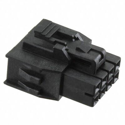 8 Rectangular Connectors - Housings Receptacle Black 0.098