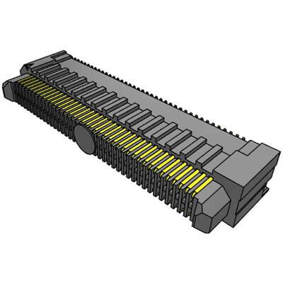 80 Position Connector Header, Center Strip Contacts Surface Mount Gold - 2