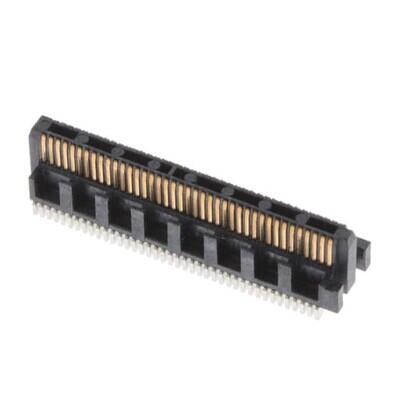 80 Position Connector Header, Center Strip Contacts Surface Mount Gold - 1