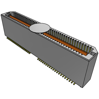 80 Position Connector Header, Outer Shroud Contacts Surface Mount Gold - 1