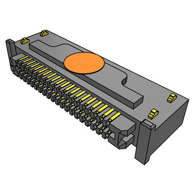 80 Position Connector High Density Array, Male Surface Mount, Right Angle Gold - 1