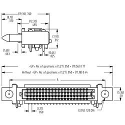 80 Position Connector High Density Array, Male Surface Mount, Right Angle Gold - 3