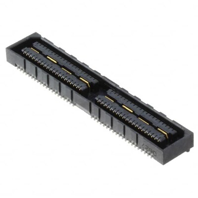 80 Position Connector Receptacle, Center Strip Contacts Surface Mount Gold - 1