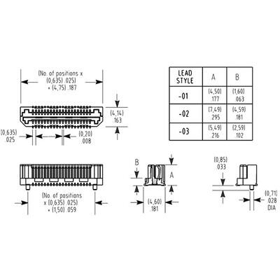 80 Position Connector Self Mating, Non-Gendered Surface Mount Gold - 2