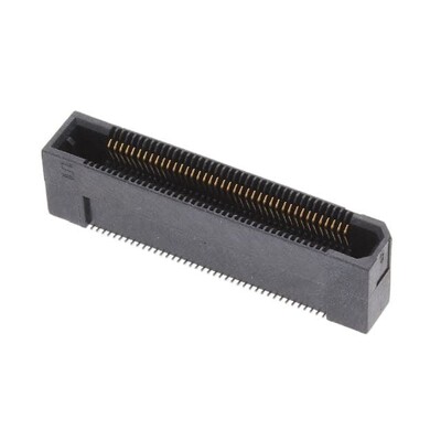 80 Position Connector Socket, Center Strip Contacts Surface Mount Gold - 1