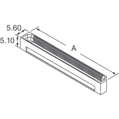 80 Position Connector Socket, Outer Shroud Contacts Surface Mount Gold - 1