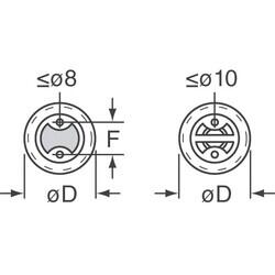 820µF 25V Aluminum Electrolytic Capacitors Radial, Can 10000 Hrs @ 105°C - Panasonic Electronic Components (1)