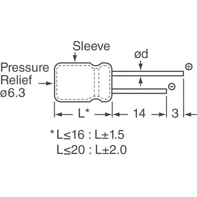 820µF 25V Aluminum Electrolytic Capacitors Radial, Can 10000 Hrs @ 105°C - 3