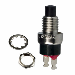 Pushbutton Switch SPST-NO Standard Panel Mount, Rear - C&K
