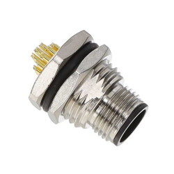 17 Position Circular Connector Receptacle, Male Pins Solder Cup - NorComp Inc.