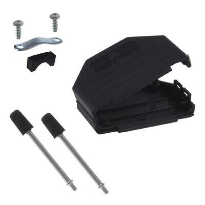 25 Position Hinged Backshell Connector Black 180° Unshielded - 1