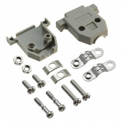 15 Position Two Piece Backshell Connector Gray 180° Unshielded - Amphenol ICC (FCI)