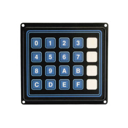 Keypad Switch 20 Polyester Overlay Keys Snap Dome Contacts Matrix Output Non-Illuminated 0.01A @ 24VDC - 1