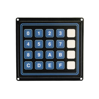 Keypad Switch 20 Polyester Overlay Keys Snap Dome Contacts Matrix Output Non-Illuminated 0.01A @ 24VDC - 1