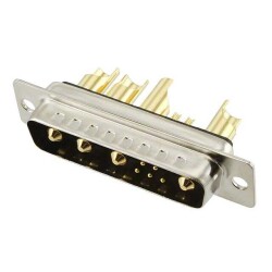 9 (5 + 4 Power) Position D-Sub, Combo Plug, Male Pins Connector - NorComp Inc.