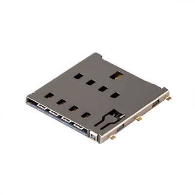 9 (8 + 1) Position Card Connector Micro SIM Surface Mount, Right Angle Gold - 1
